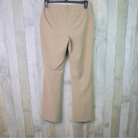 Alfani Size 4 (Minor Flaw small ink mark) Tan Wide Leg Slacks w/Faux Pockets - Picture 2 of 9